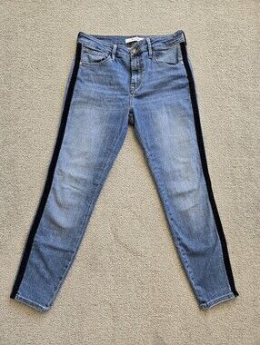 Mavi Jeans‎ Womens 28 (28x26) Blue Side Stripe Stretch Tess High-Rise Skinny